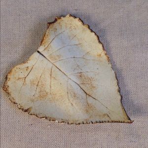 Handmade New England Artist Leaf Trinket Dish